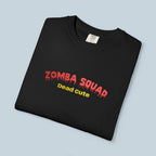 ZOMBA SQUAD Embroidered T-Shirt , Biohazard Sleeve Patch  Unisex Tee