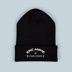 Epic Anime Embroidered Cuffed Beanie — Otaku Mode Knit Hat