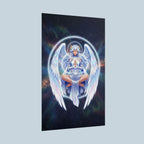 Lyria Solara Anime Poster Celestial Angel Wall Art Fantasy Goddess Print for Bedroom or Studio