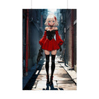 Aika Kuronami Alley Poster – Anime Urban Warrior Wall Art | Epic Anime Lore