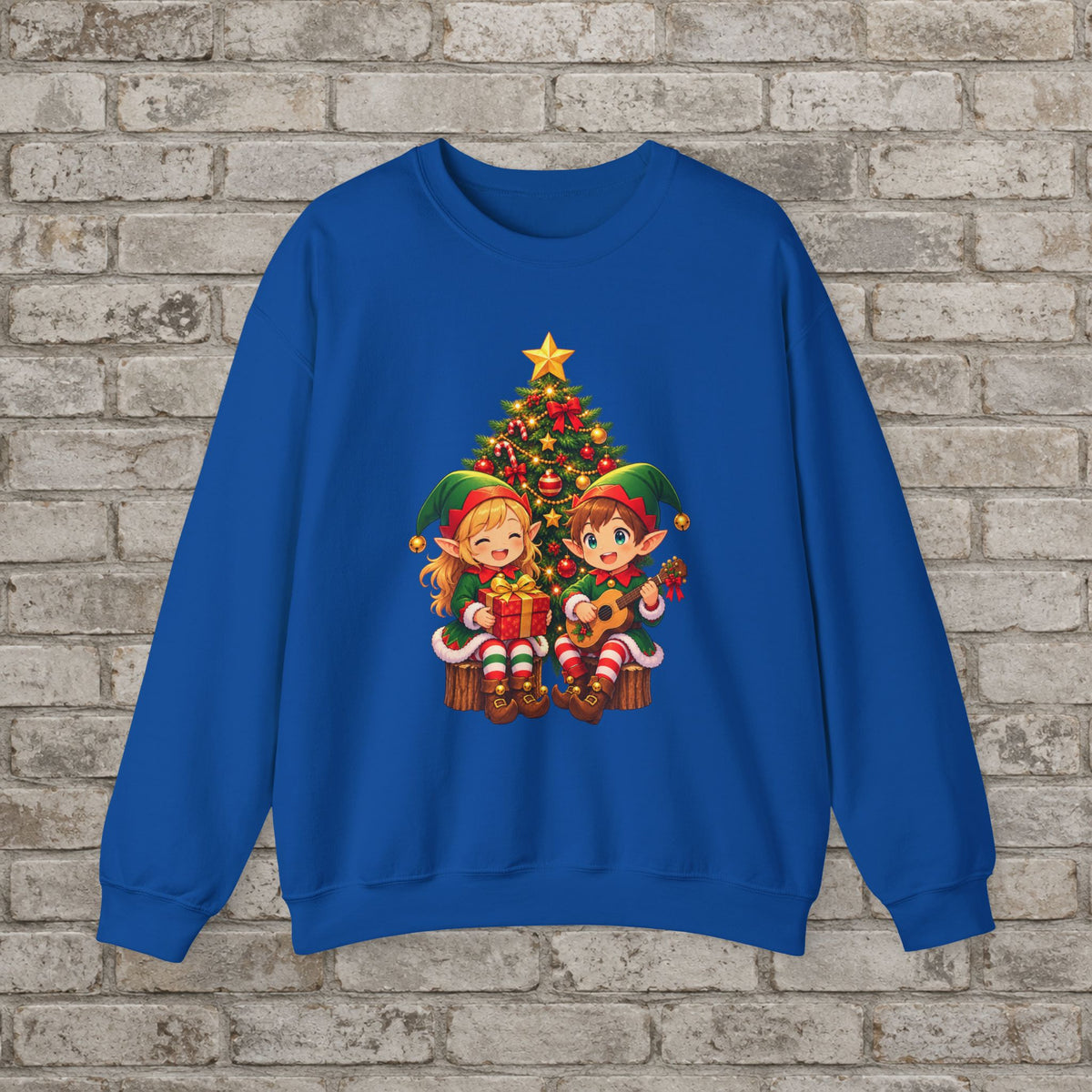 Christmas Elf Duo Anime Sweatshirt