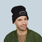 Epic Anime Embroidered Cuffed Beanie — Otaku Mode Knit Hat
