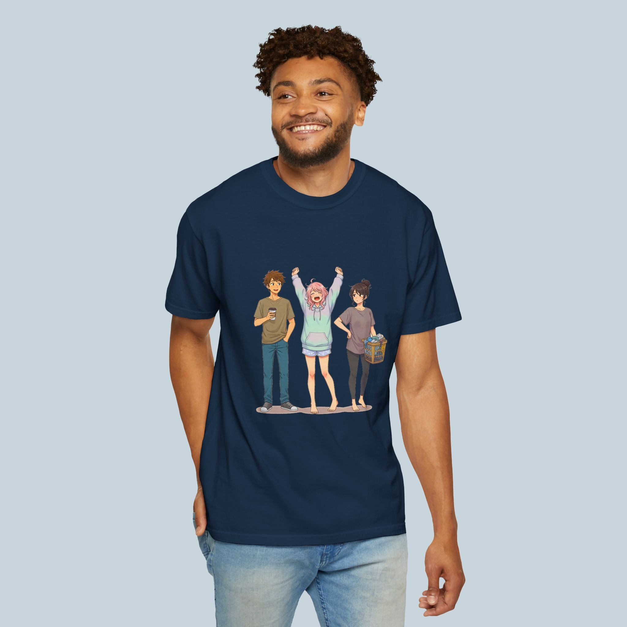 Anime Friends T-Shirt Cozy Slice of Life Comfort Colors Tee Gift for Anime Fans and Girls