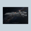 Adrift Beyond the Stars: "The Haruki Maru" Sci-Fi Anime Spaceship Poster