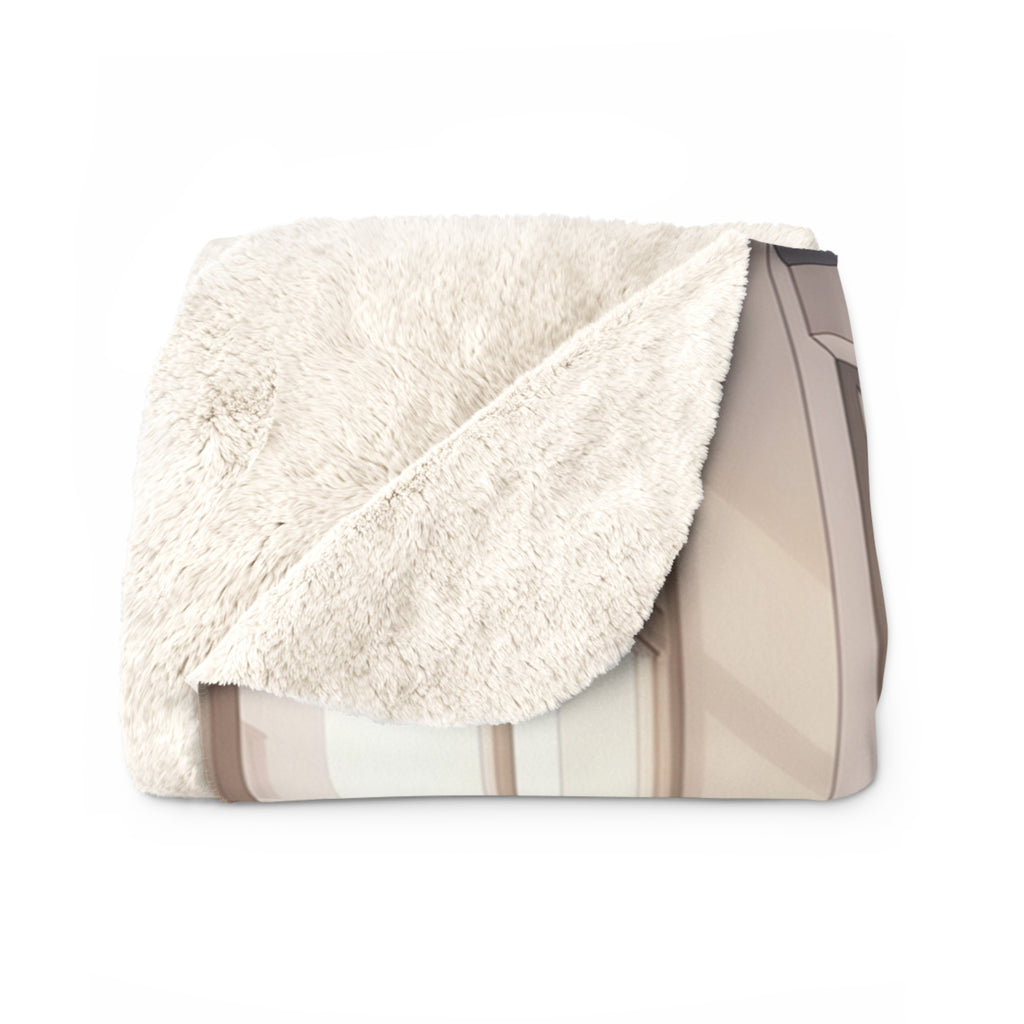 Anime Boba Girls Sherpa Blanket Cozy Soft Throw for Bedroom or Anime Lover Gift