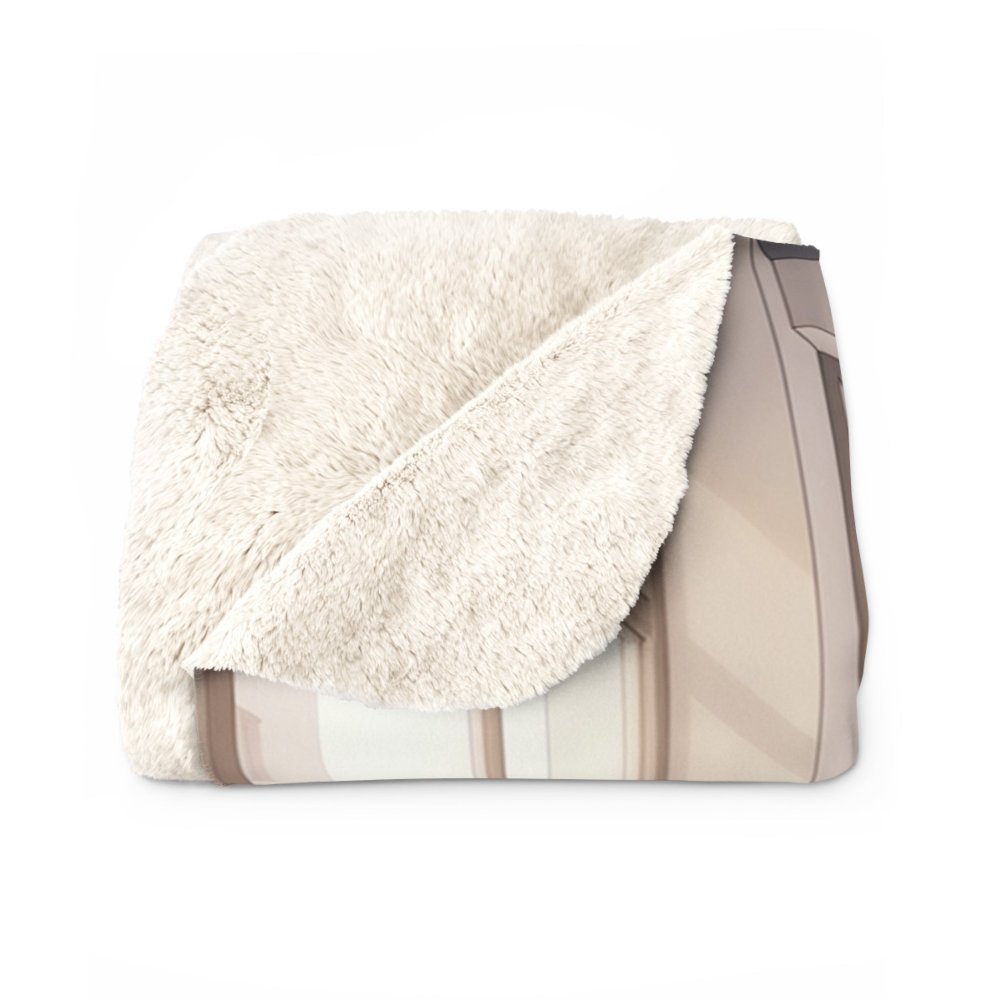 Anime Boba Girls Sherpa Blanket Cozy Soft Throw for Bedroom or Anime Lover Gift