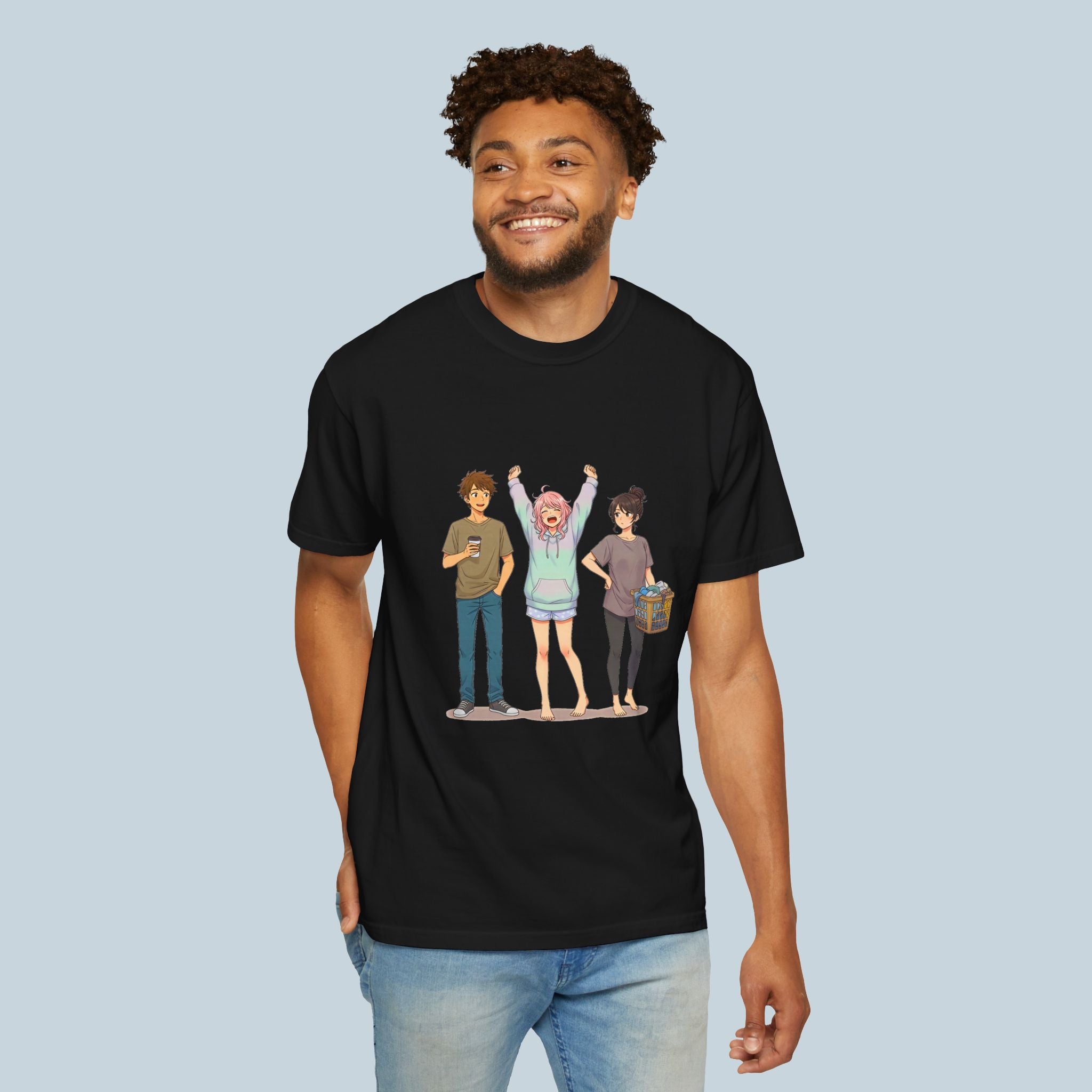 Anime Friends T-Shirt Cozy Slice of Life Comfort Colors Tee Gift for Anime Fans and Girls