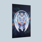 Lyria Solara Anime Poster Celestial Angel Wall Art Fantasy Goddess Print for Bedroom or Studio