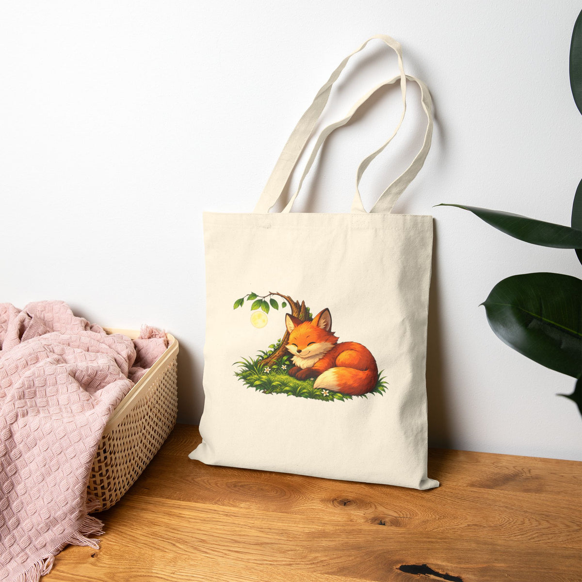 Sleeping Fox Anime Tote Bagl