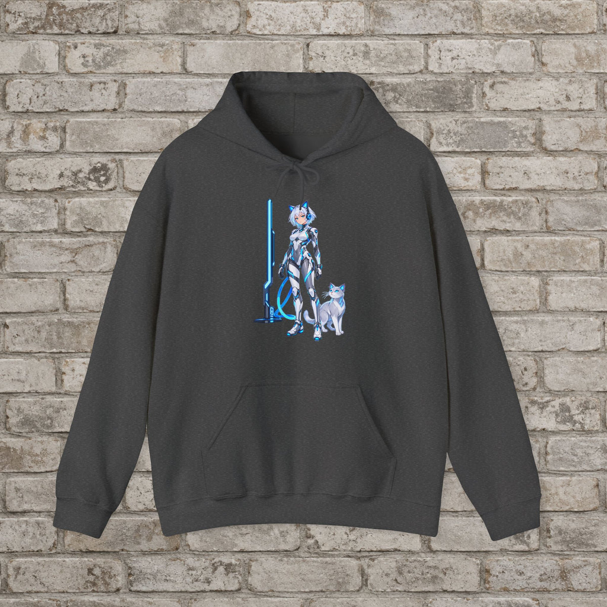 Cyberpunk Catgirl Anime Hoodie