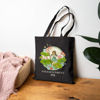 Enlightenment Anime Tote Bag Lotus Zen Spiritual Japanese Aesthetic Reusable Canvas Bag