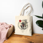 Spirit Anime Tote Bag Japanese Zen Warrior Samurai Minimalist Aesthetic Canvas Bag