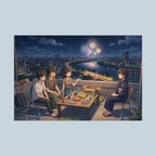 Fireworks From the Rooftop Anime Slice of Life Poster