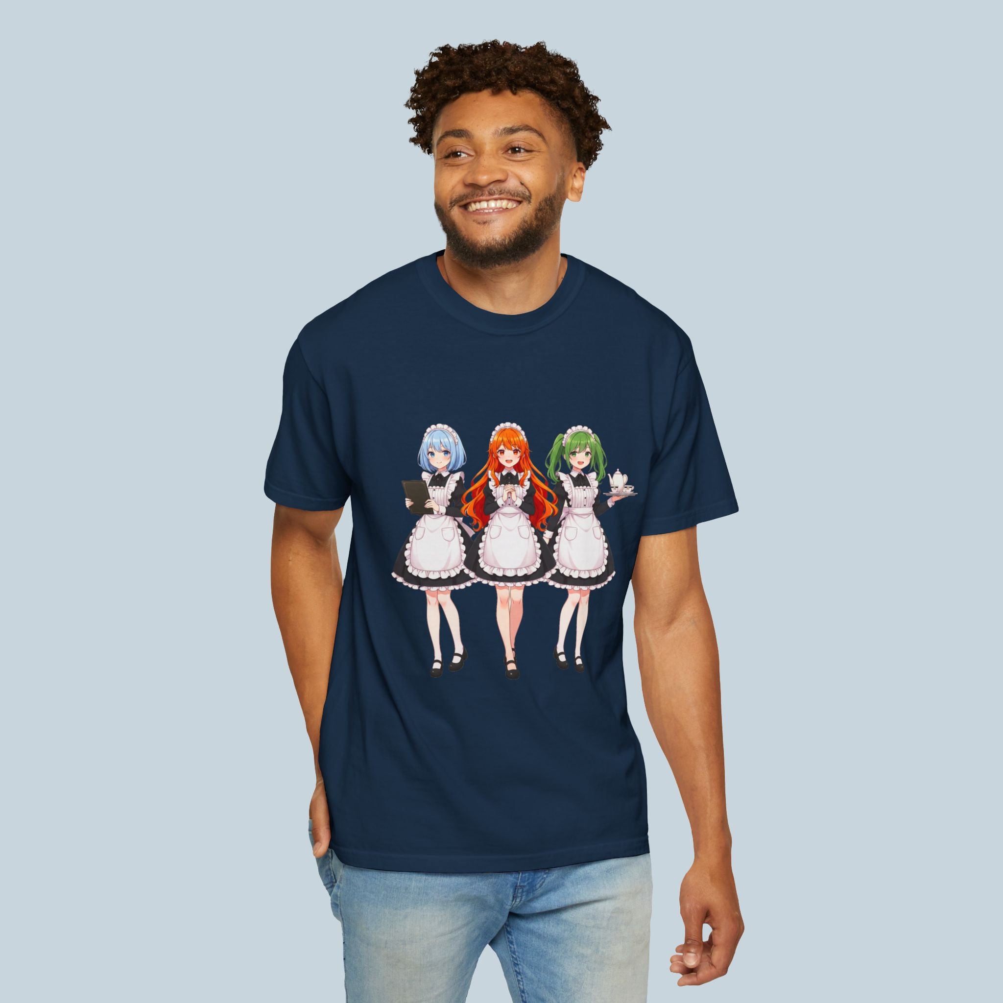 Anime Maid Girl T-Shirt — Funny Crimefighter Japanese Waitress Tee for Otaku & Anime Fans