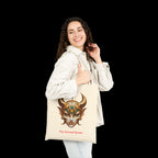 The Horned Queen Anime Tote Bag – Gothic Fantasy Mask Design – Collector’s Edition Tote for Cosplay, Fans & Artists