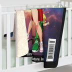 Hyperforce 3000 Sherpa Blanket – Crunch the Cosmos Retro Anime Comic Fleece Throw for Gamers and Collectors