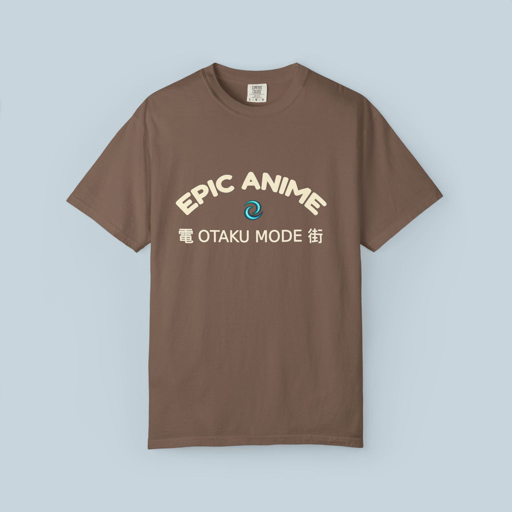 Epic Anime Otaku Mode T-Shirt Japanese Streetwear Cream Print on Black Tee