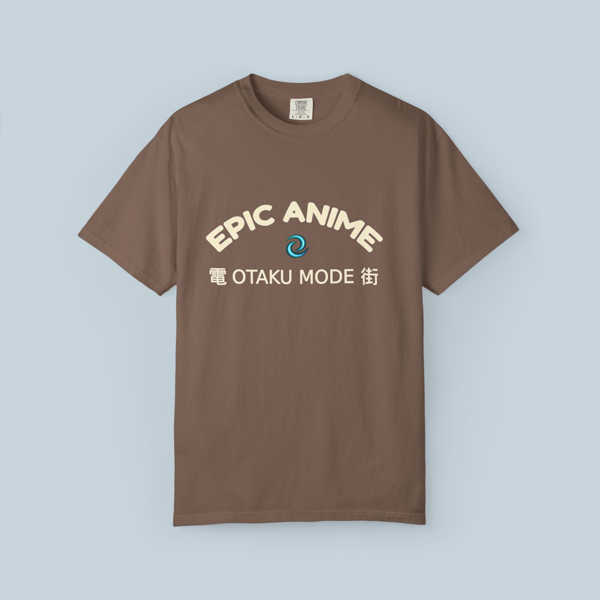 Epic Anime Otaku Mode T-Shirt Japanese Streetwear Cream Print on Black Tee