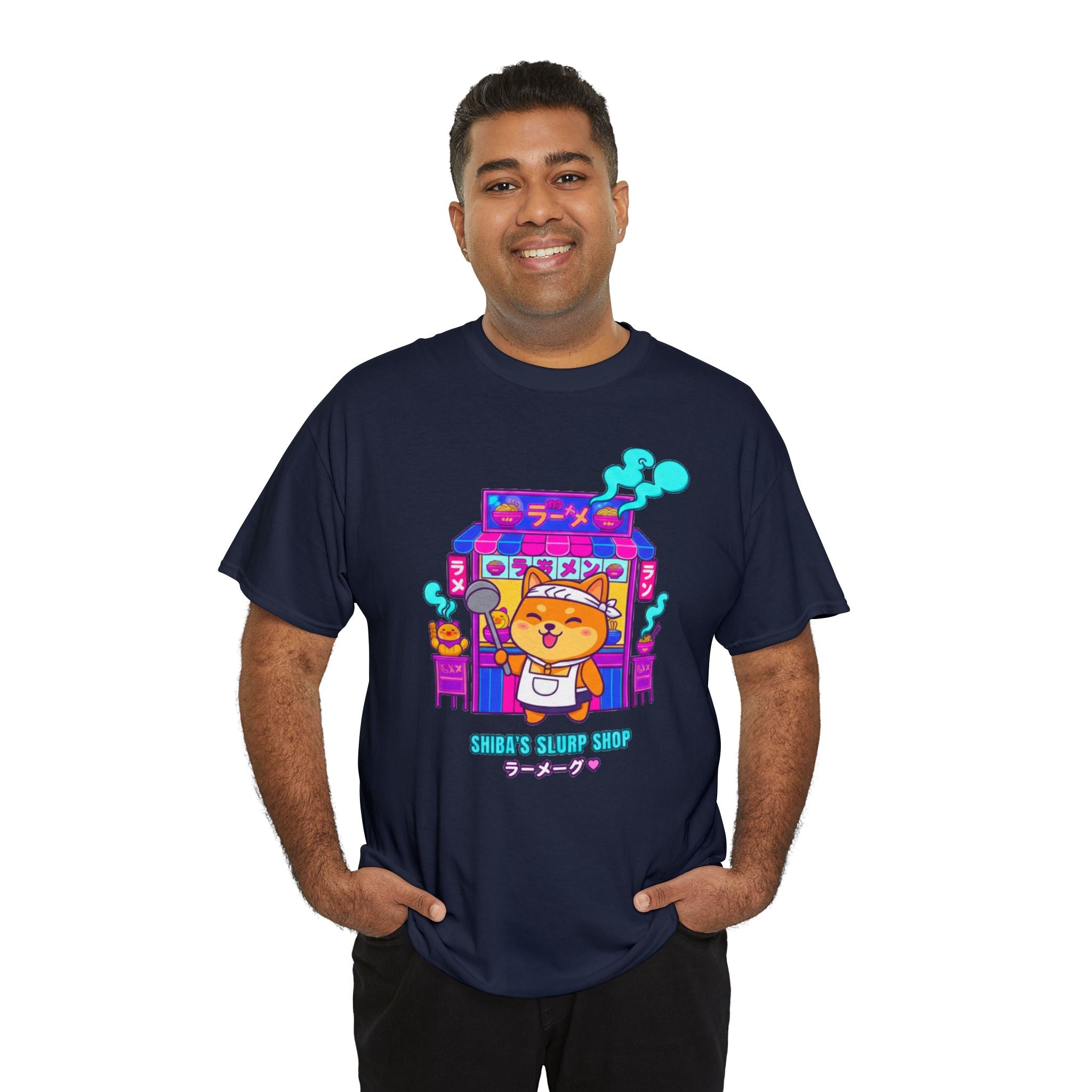 Shiba Ramen Anime T Shirt Cute Japanese Food Dog Graphic Tee Kawaii Anime Streetwear Gamer Shirt Unisex