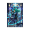 Vera Flux Poster – Sci-Fi Anime Wall Art, Cosmic Energy Girl, Space-Time Anime Artwork, Futuristic Anime Poster, 24x36 Print