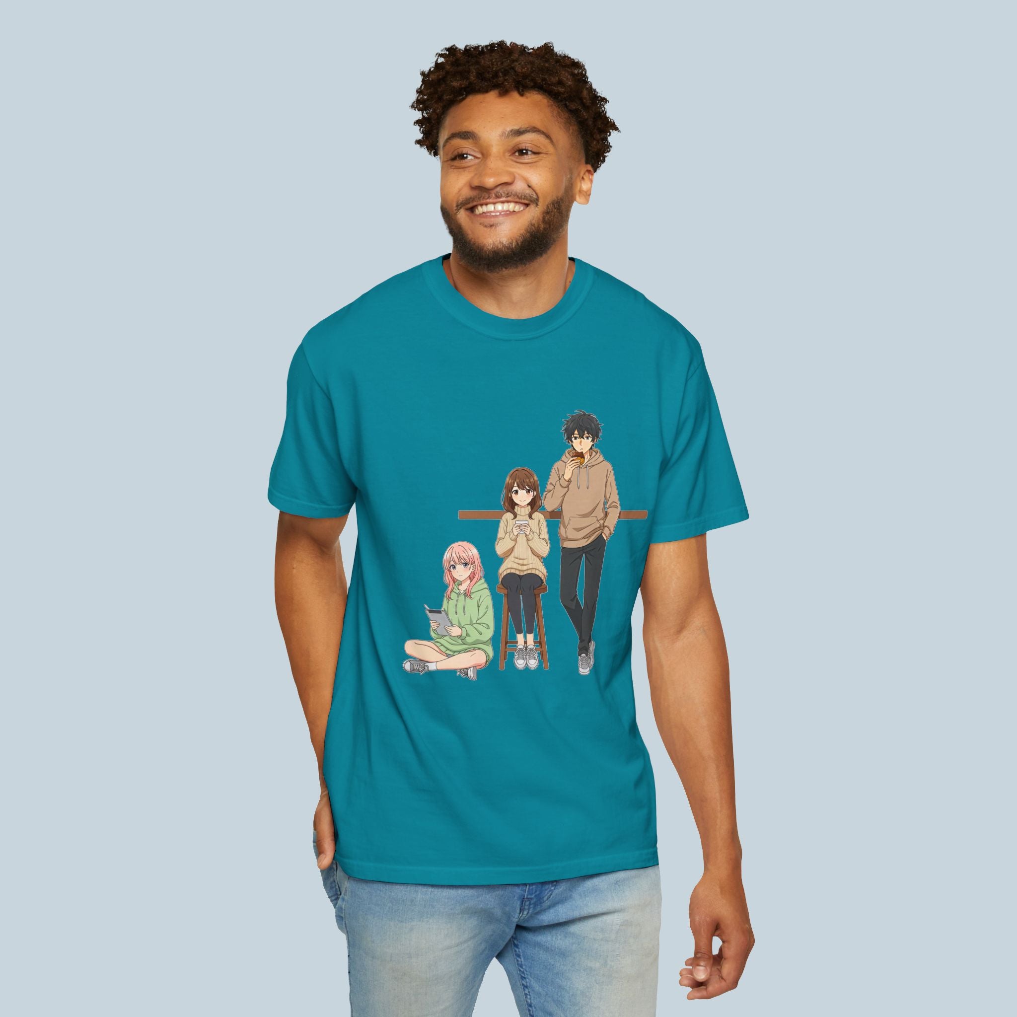 Anime Coffee Shop T-Shirt Cozy Otaku Aesthetic Hoodie Friends Streetwear Gift for Anime Lovers and Gamers