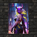 Masked Neon Oni Poster