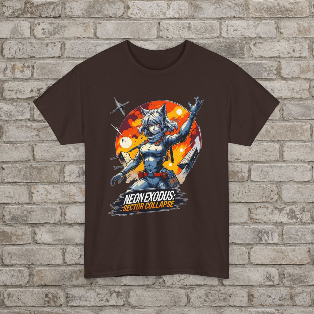 Neon Exodus: Sector Collapse Anime T-Shirt