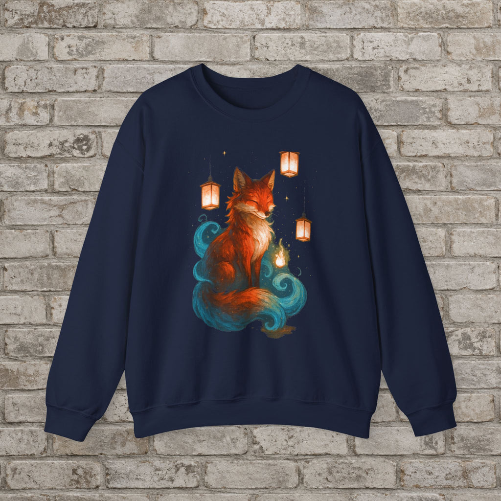 Lantern Fox: Cozy Anime Sweatshirt