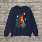 Lantern Fox: Cozy Anime Sweatshirt