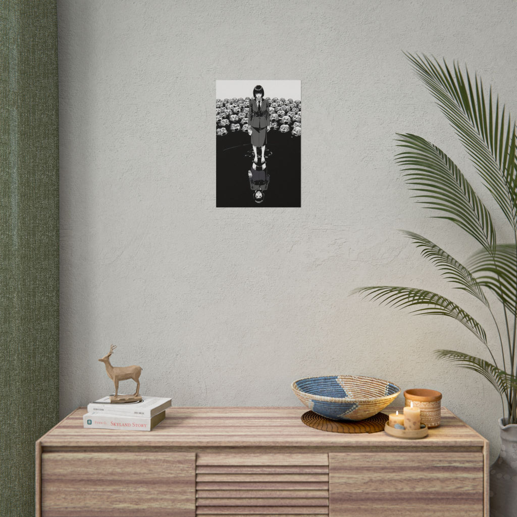 The Mirror Replacement Poster – Horror Anime Wall Art, The Hollow Echo Series, Identity Horror Artwork, Dark Reflection Anime Print, 24x36