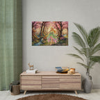 Cherry Blossom Forest Anime Poster – Spring Fantasy Girl Art Print, Sakura Woodland Scene, Nature Anime Wall Decor, Pastel Fairy Aesthetic