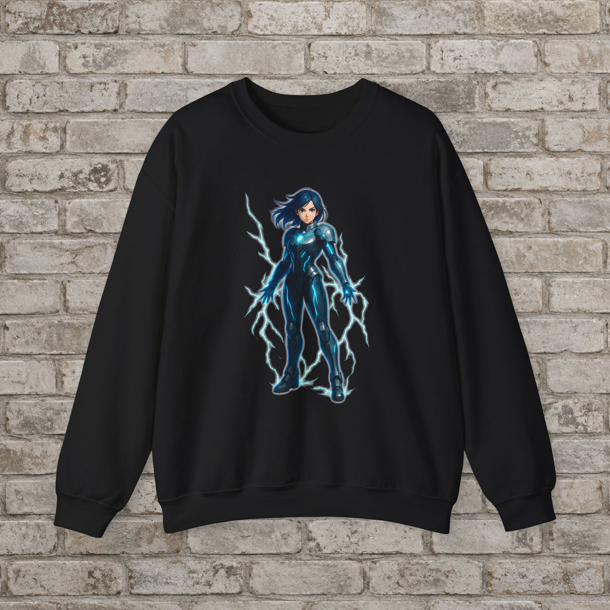 Stormforged: Lightning Warrior Anime Sweatshirt