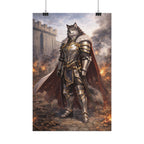 Vark Ironclaw Poster Dark Fantasy Anime Wall Art Wolf Warrior Knight Battle Scene Medieval Decor Gift for Anime Lovers