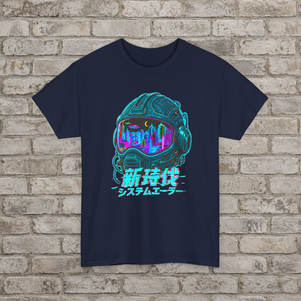 Neon City Helmet Anime T-Shirt