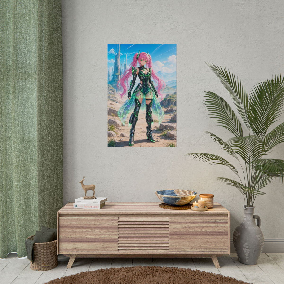 Emerald Star Anime Sci-Fi Poster