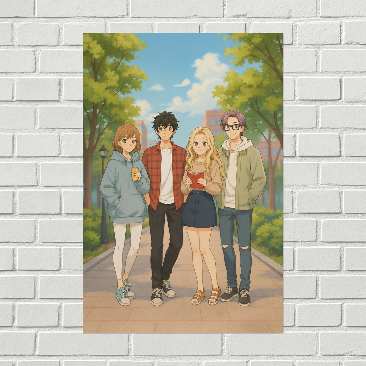 Anime College Friends Poster