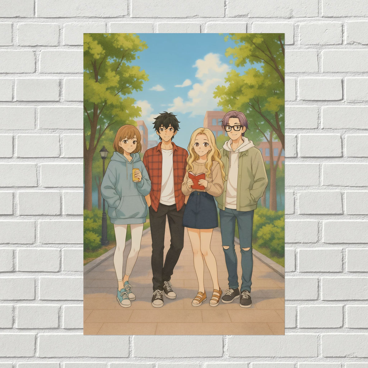 Anime College Friends Poster