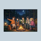 One Last Summer Anime Slice of Life Camping Poster