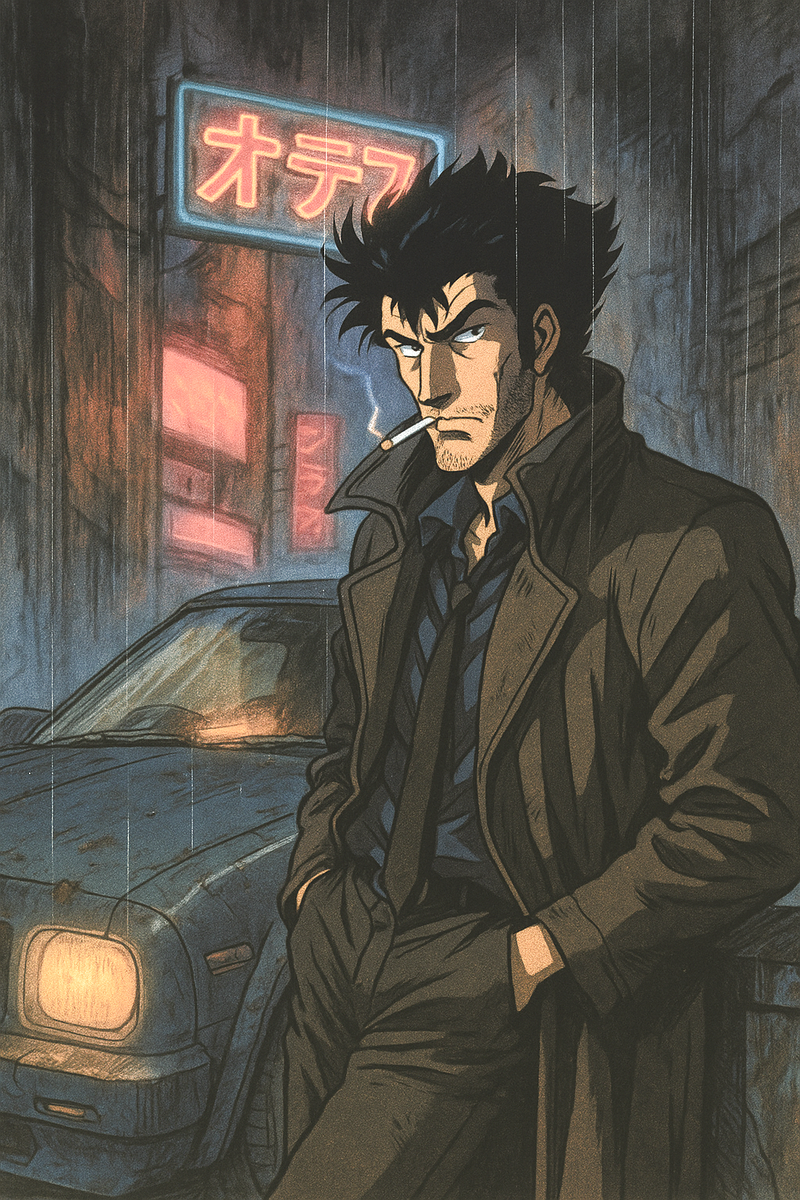 Vintage Style Anime Poster: Giclée Art Print, Manga Wall Decor