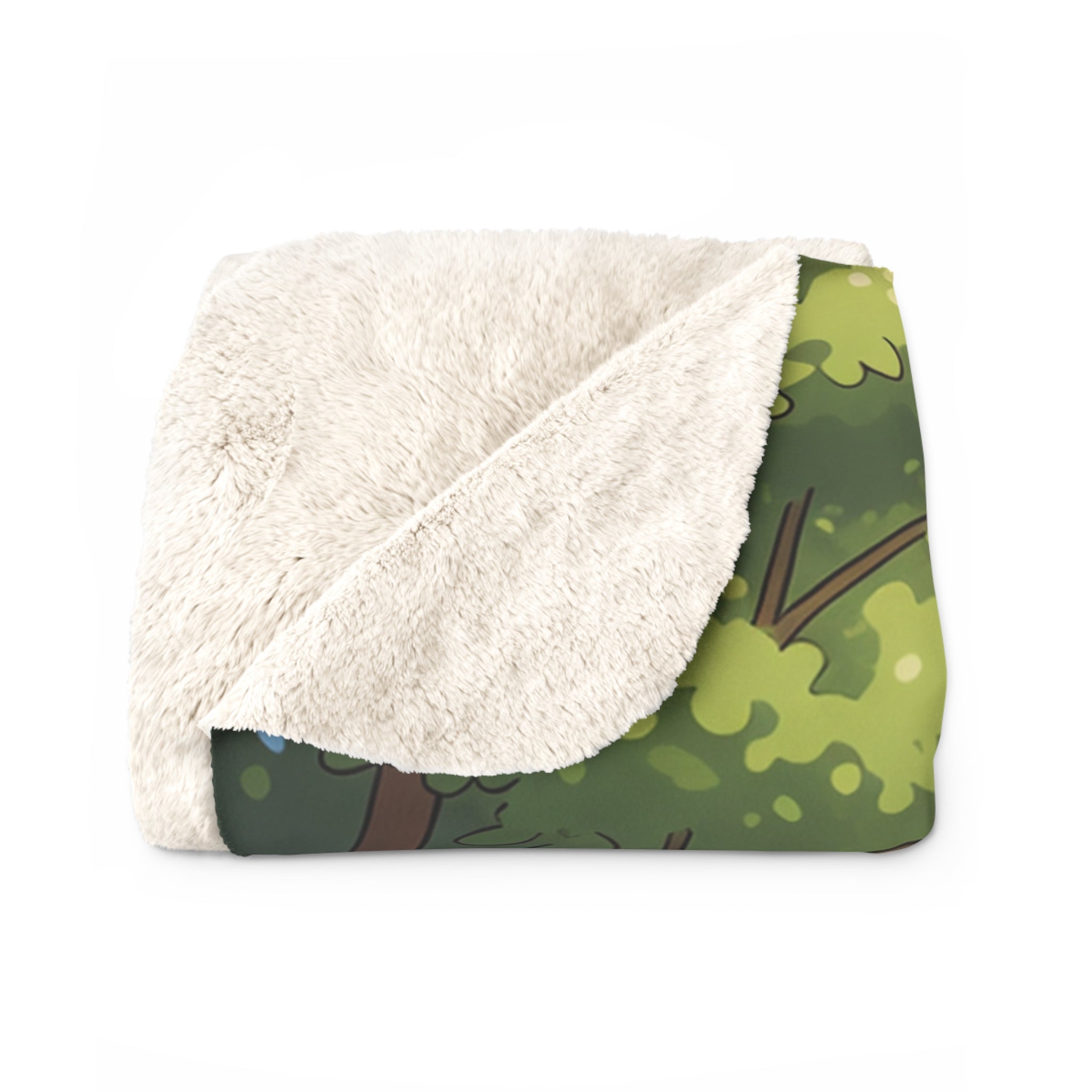Cherry Blossom Walk Anime Sherpa Blanket – Cozy Slice of Life Park Scene