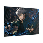 Anime Villain Poster Dark Energy Fighter Wall Art Powerful Shonen Character Print Action Manga Artwork for Otaku Room Decor