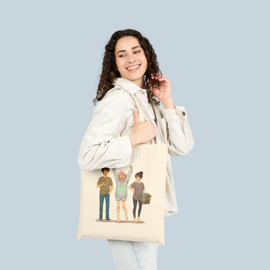 Anime Tote Bag Cute Slice of Life Design Gift for Anime Fans and Girls