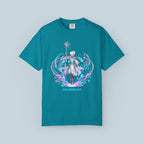 Kael Emberlight Anime T-Shirt – Neon Fantasy Mage Design on Comfort Colors Tee