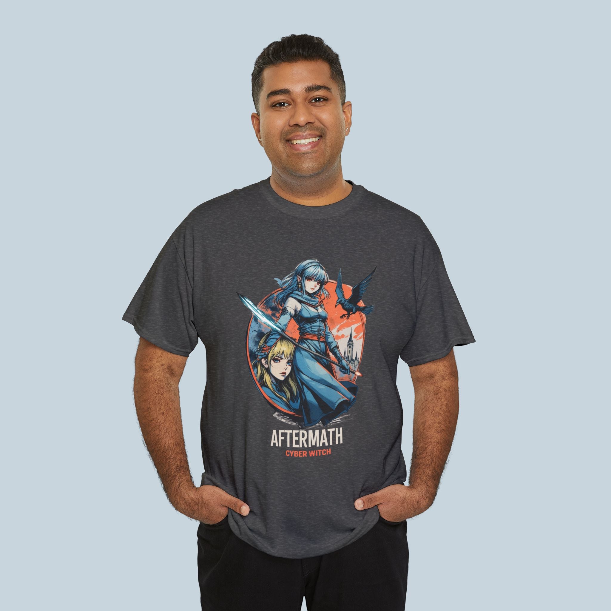 Aftermath Cyber Witch T Shirt Anime Fantasy Streetwear Dark Hero Graphic Tee