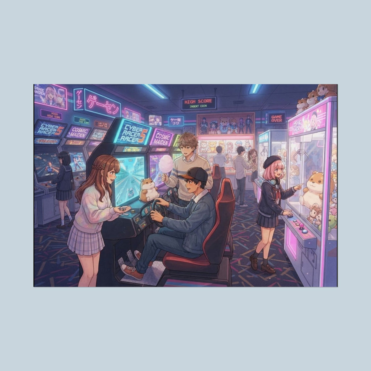 At the Ausement Park Arcade Slice of Life Anime Poster