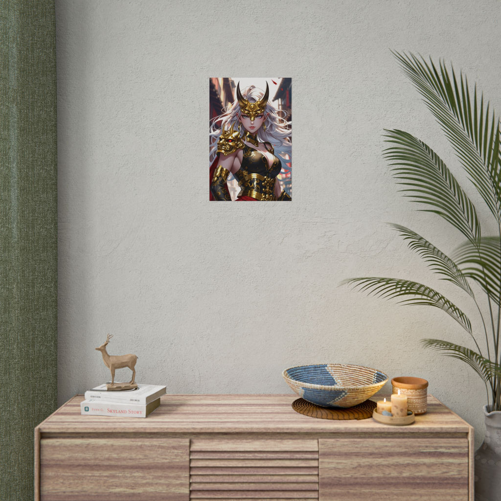 Oni Demon Queen Anime Poster – Dark Fantasy Pin Up Wall Art