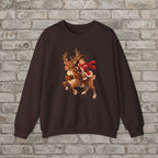Christmas Reindeer Ride Anime Sweatshirt