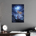 Elowyn Starlight Anime Fantasy Poster Celestial Sorceress Wall Art Magic Mage Decor for Gamers and Anime Fans