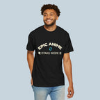 Epic Anime Otaku Mode T-Shirt Japanese Streetwear Cream Print on Black Tee