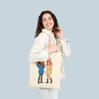 Anime Winter Girls Tote Bag Cute Cold Weather Art Kawaii Cozy Fashion Gift for Anime Lovers